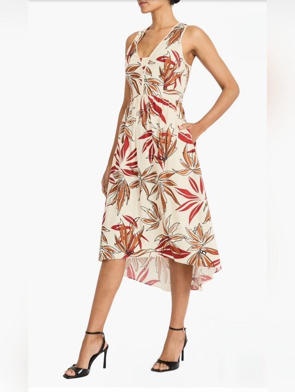 Arabella Cotton High Low Dress 1X / 14W Resortwear, Summer Wedding, Cruise,